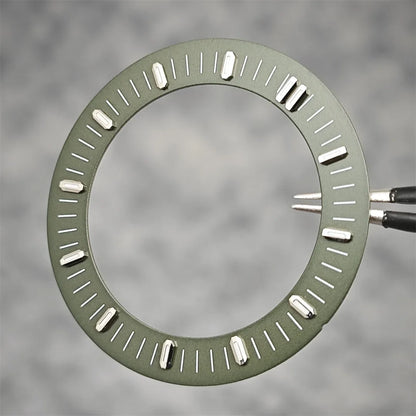 31mm Watch Dial Hollowed Out Surface Green Luminous Watch Faces Accessories Repair Parts NH70／NH35 / NH36 Movement