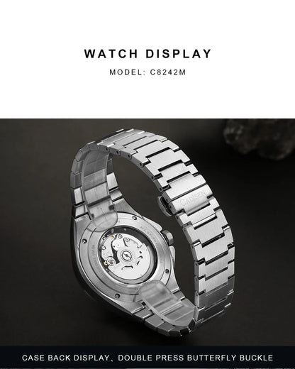 CADISEN Dress Watch C8242 40MM AR Sapphire Seiko NH35 Movt Royal Oak Mod