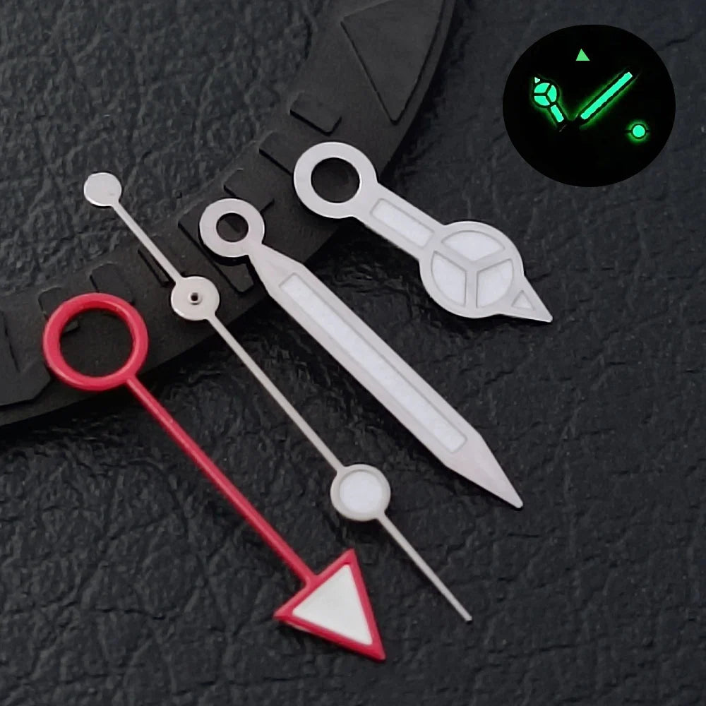 GMT Hands Blue Green/Green Luminous NH34 GMT Watch Hands for NH34 Automatic Movement watch accessories Watch Part For Wristwatch