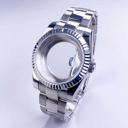 36mm/39mm NH35 Case Stainless Steel Sapphire Crystal Waterproof Fluted Case For NH35 NH36 Movement 28.5mm Dial NH35 Watch Case
