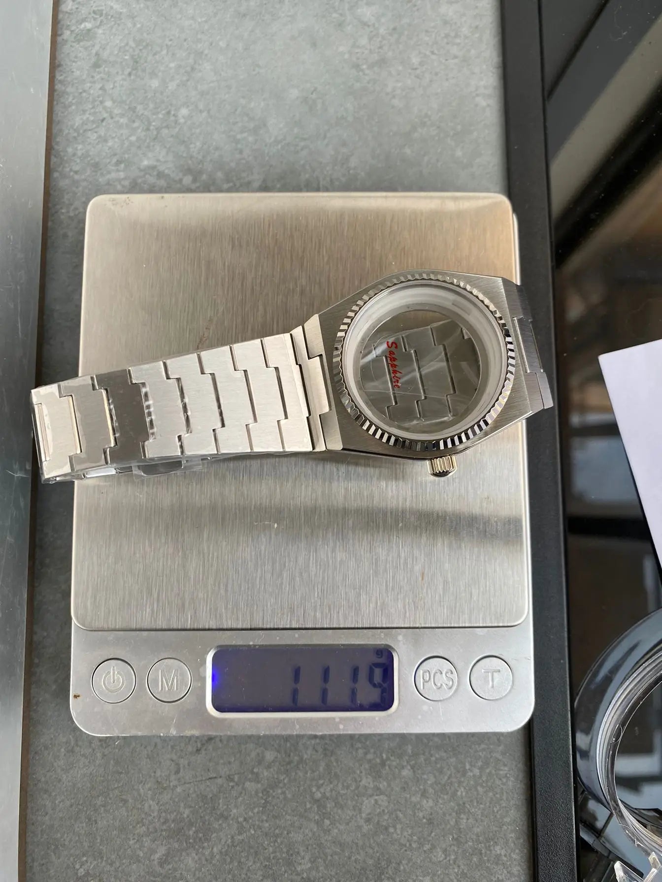 40mm PRX Case Silver Fluted 100m Waterproof For Super Player Sapphire Glass Watch Case Fit NH34 NH35 NH36 NH38 Movement