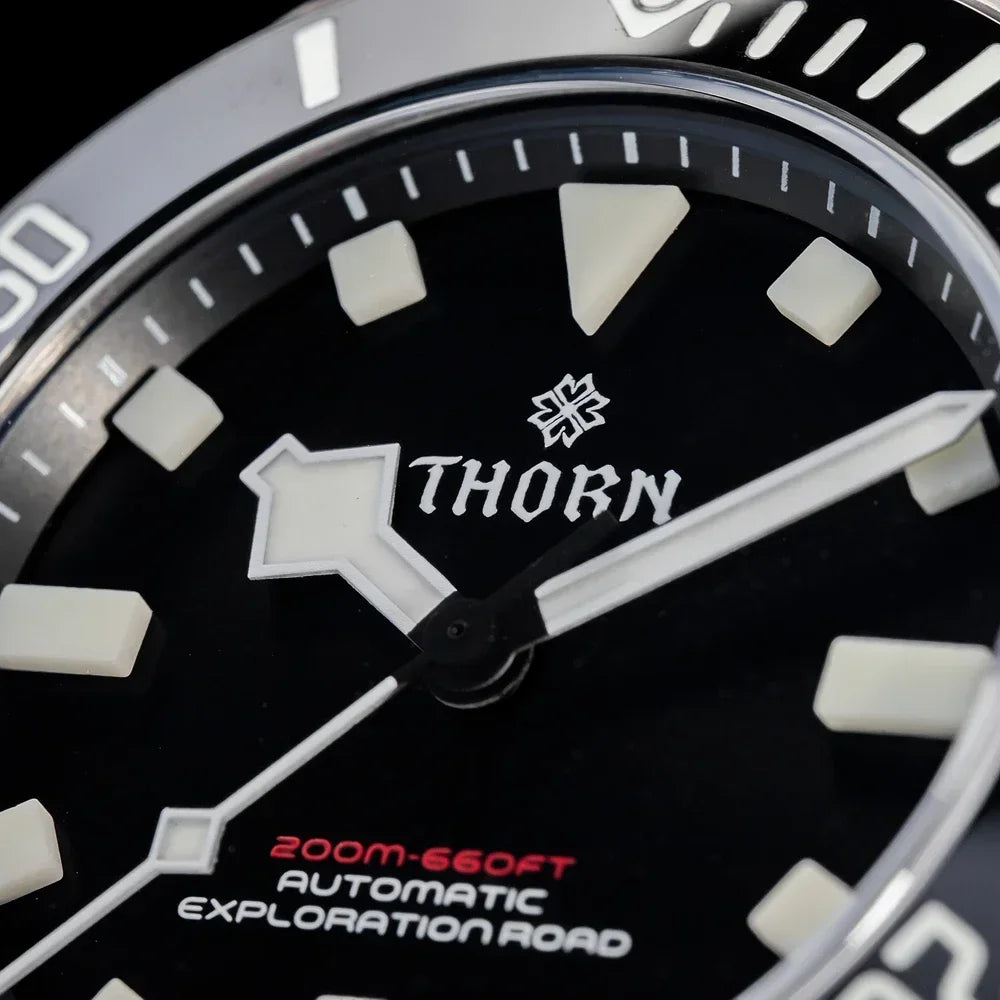 THORN SHY036 Titanium Sub Diver 39MM  Vintage PT5000  Automati Sapphire C3 Super Luminous 20bar