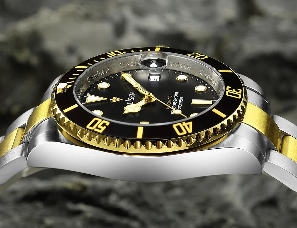 CADISEN C8216 Submariner Diver NH35A Movement AR Sapphire BGW9 Lume 40MM 20Bar