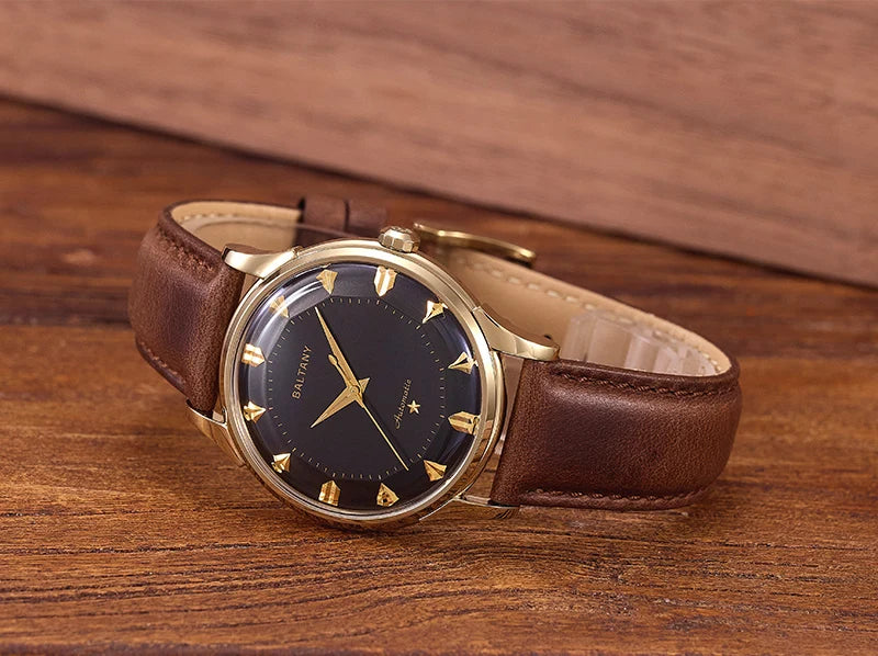 Baltany Dress Watches Man S4090 Dome Sapphire Crystal 9039 Automation Stainless Steel Classic Pie-Pan Dial Mechanical Watch