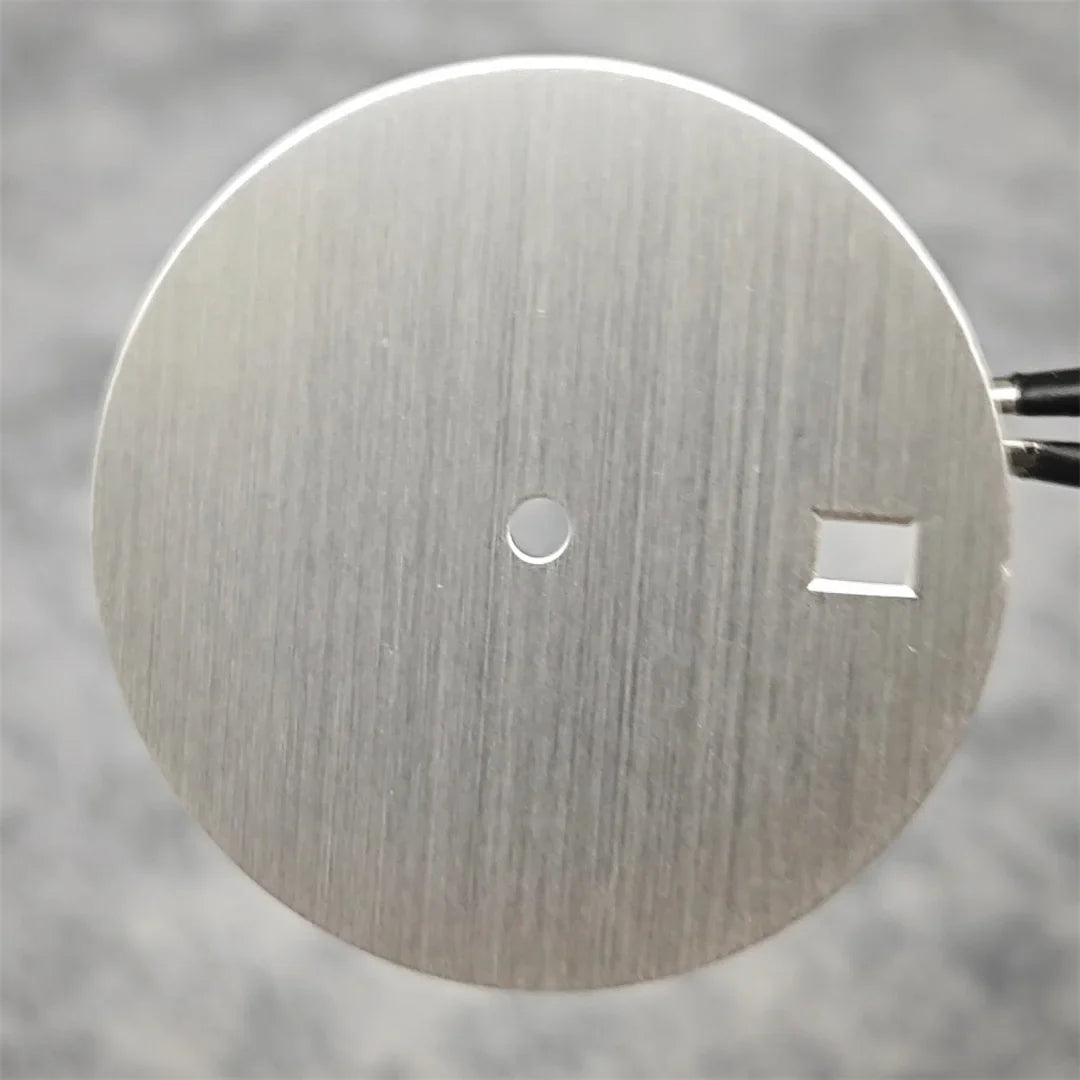 30.5mm Solid Color Watch Dial for NH35 Movement Vertical Pattern Mechanical Watch Faces DIY Watch Repair Accessories