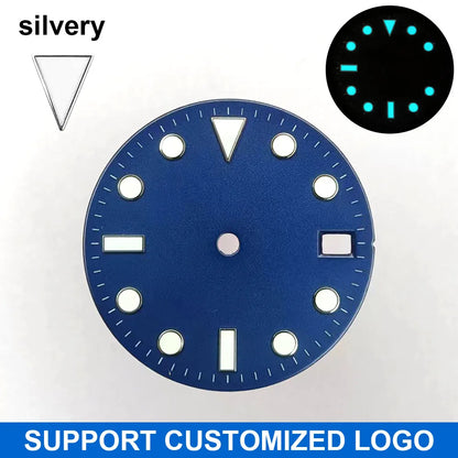 28.5mm diameter dial suitable for NH-34/35/36 movements GMT Luminous dial customization LOGO/name DIY dial watch parts