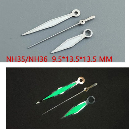 NH35 Hands NH36 Watch Hands Watch Accessories hands Suitable for the NH35 movement Green Luminous Hands