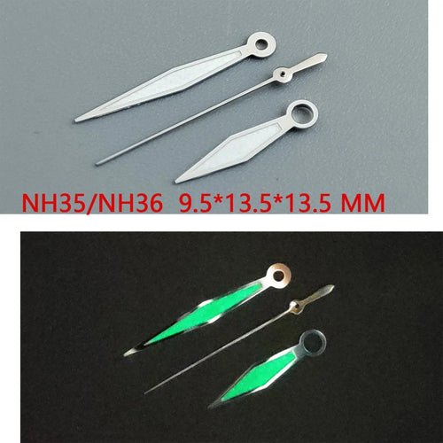 NH35 Hands NH36 Watch Hands Watch Accessories hands Suitable for the NH35 movement Green Luminous Hands