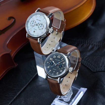 Baltany Pilot Watch Men S6048 9122 Automatic Watch Hardening Process Vickers 500HV Waterproof Luxary Mechanical Wristwatch Man