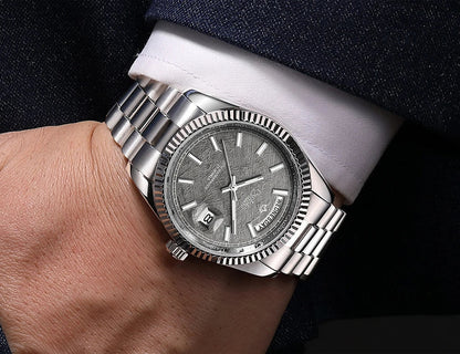 CADISEN C8215 DD40 Watches Day-Date AR Sapphir 10Bar MIYOTA 8285 Movt 40MM