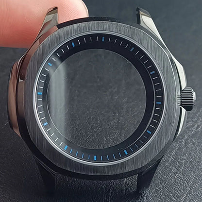 39.5MM Stainless Steel Sapphire Glass Waterproof Case Have Inner Ring FIT NH 35 NH36 NH70 Movement Watch Parts Accessories