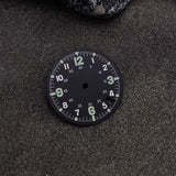 28.5MM NH35 Dial Double Digital Circle Watch Dial Hands Green Luminous Men's Watches Modification Accessories