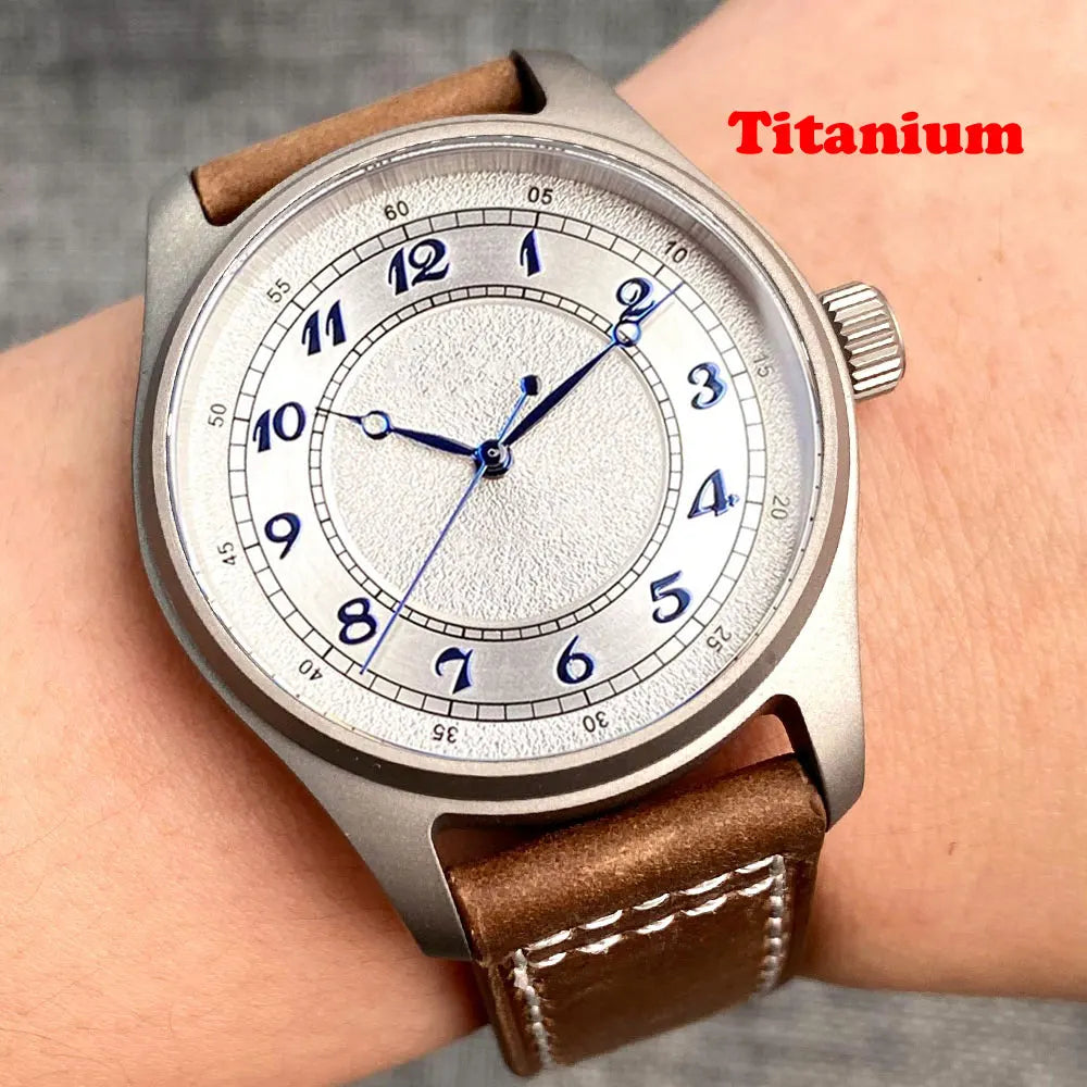 Tandorio TD191T Titanium Bronze 39mm 20ATM Pilot Watch NH35A PT5000 Sapphire 20Bar
