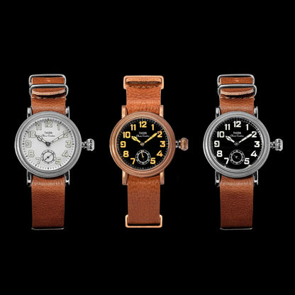 THORN T013 36mm Vintage Pilot Watch ST1700 Manual winding Sub Second Swiss luminous Sapphire