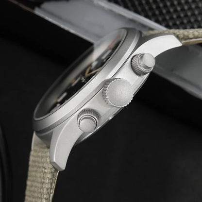 Militado ML1868KF Chronograph Watch  VK67 Quartz 10Bar 39MM Multifunction Military Watch BGW 9 Lume