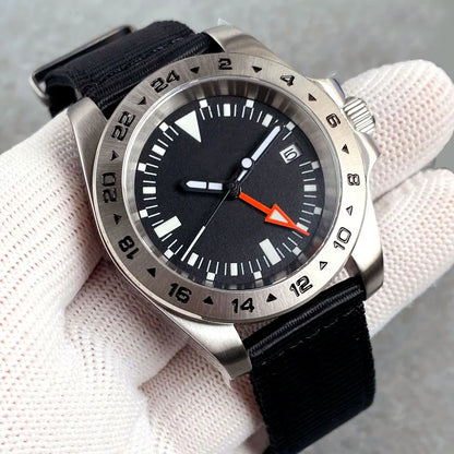 Tandorio Sterile GMT watch TD229B 39mm NH34 Sapphire 24H Fixed Bezel Luminous Sapphire 10Bar