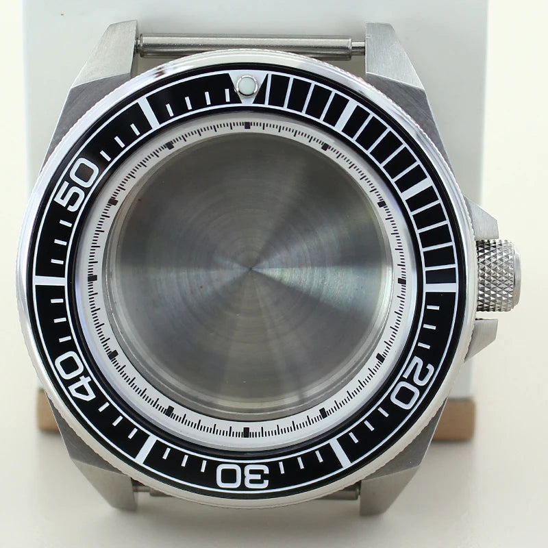 Modified Samurai Diving Watch Case 43.8mm For Seiko NH35 NH36 NH38 NH34 4R36 Movement 28.5mm Dial Sapphire Crystal Ceramic Bezel