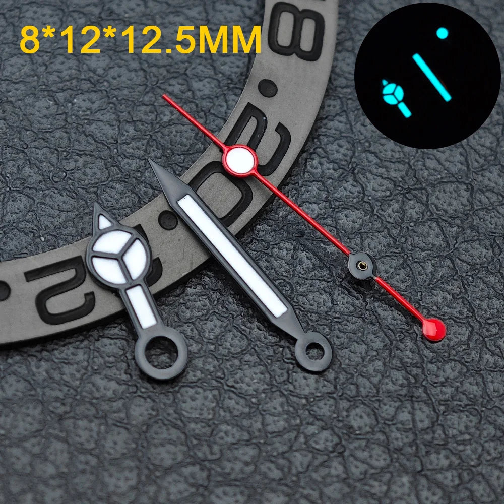 Watch hands NH36  Black/Rose Gold Watch Accessories Watch pointer N H35 NH36 Hands Blue Green/Green Glow fits for N H35