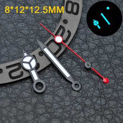 Watch hands NH36  Black/Rose Gold Watch Accessories Watch pointer N H35 NH36 Hands Blue Green/Green Glow fits for N H35