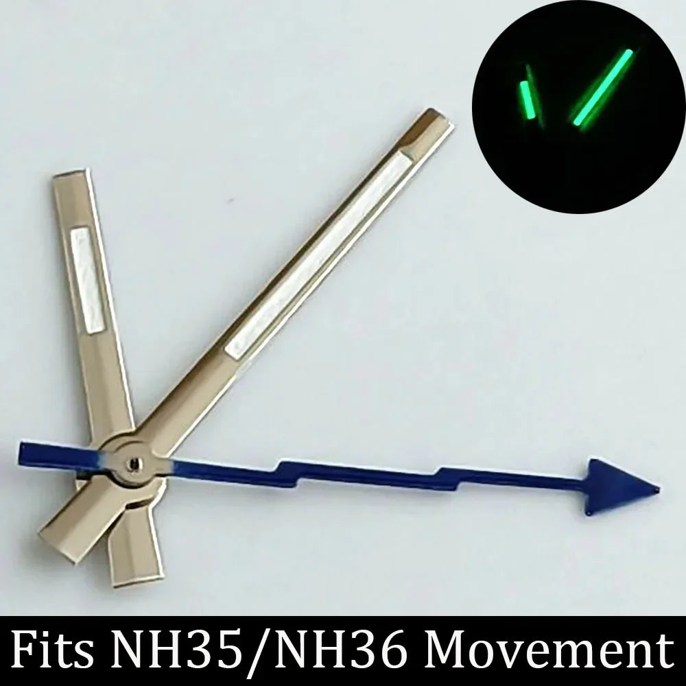 high-quality Watch accessories watch pointer NH series 35 NH36 hands green  luminous suitable for N H35/ NH36 movement