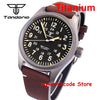 39mm Titanium Pilot Watch Tandorio TD143T Miyota 8215 Movt Automatic Sapphire 20ATM Retro Men Watch
