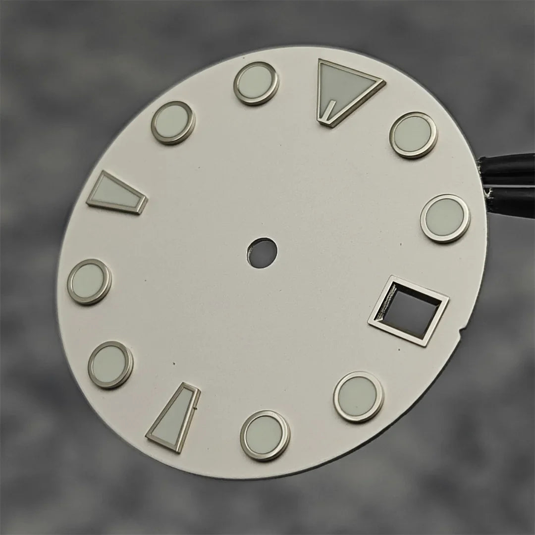 28.5MM New NH35 Dial Green Luminous Watch Face Matte Texture Dial for NH35/ NH36 Mechanical Movement Watch Accessories Repair Parts