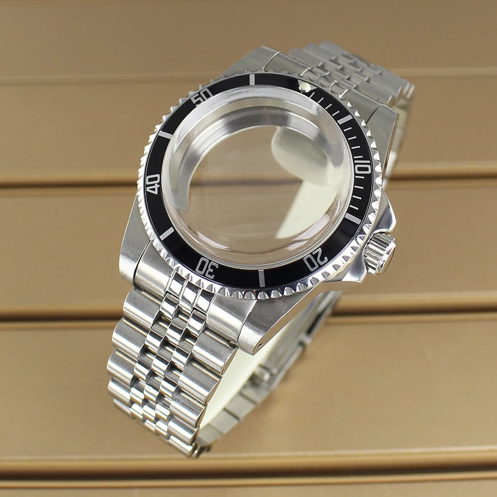 38mm Vintage Diving Watch Case Dome Acrylic Glass For Seiko NH35 NH36 NH38 NH34 Automatic Movement 28.5mm Dial Retro Submariner