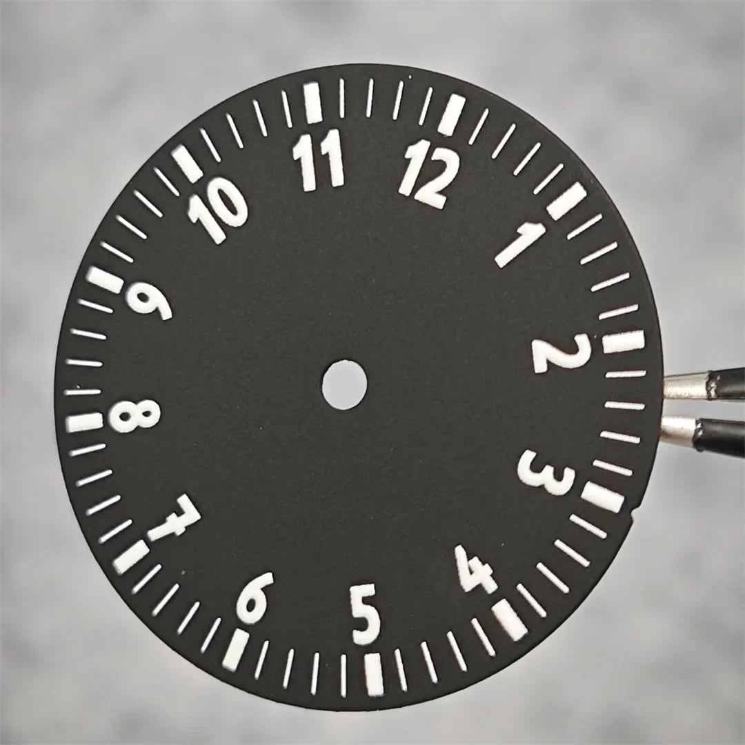 28.5MM Watch Dial NH35 Single Date / No Date Calendar Watch Faces Green Luminous Watch Accessories for NH35/ NH36/ 4R Movement