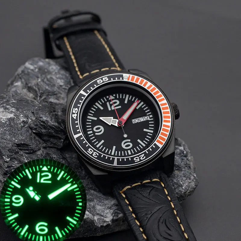 43MM Mod Samurai Black Series SRPE39K1 SRPF79K1 Diver C3 Luminous Sapphire NH35 NH36  Automatic