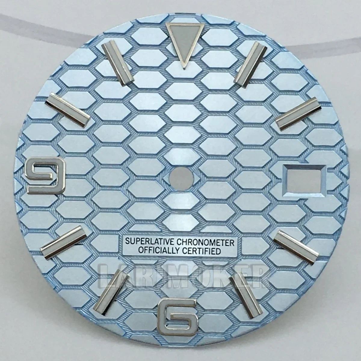 honeycomb texture watch dial is 29mm green luminous suitable for replacing parts of NH35 and NH36 movements