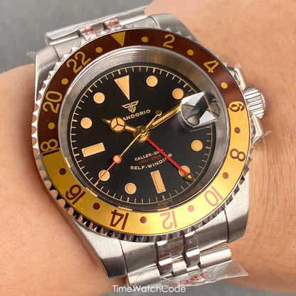 Tandorio NH34A GMT 6542 Mod Sapphire 20BAR 40mm Diver 40MM TD218D