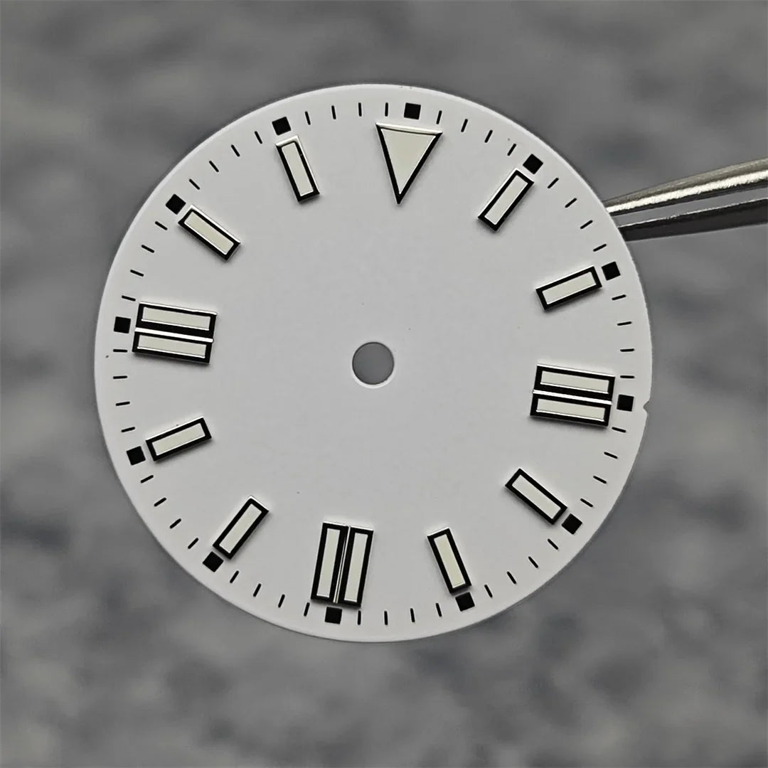 28.5mm Watch Dial Colorful Enameled Surface with Green Luminous Watch Faces for NH35/ ETA2836/ 8215 Mechanical Movement