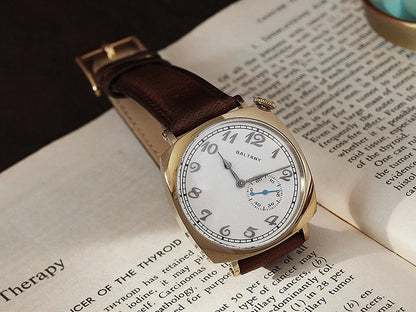 Baltany Dress Watch Man 4046G ST1701 Automatic Gold Case Stainless Steel Square Retro 1921 Homage Mechanical Wristwatch Man