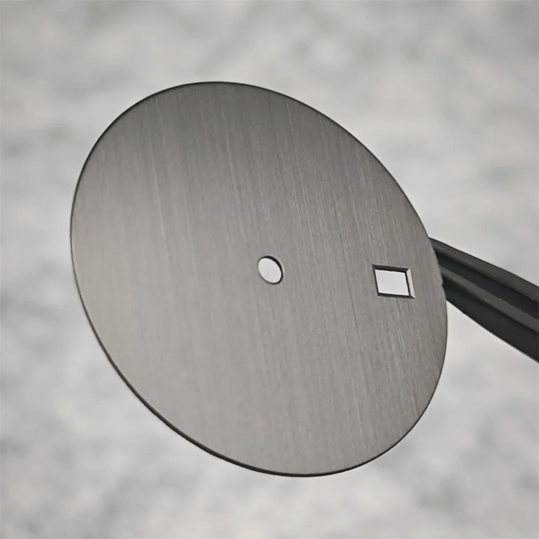 30.5mm Solid Color Watch Dial for NH35 Movement Vertical Pattern Mechanical Watch Faces DIY Watch Repair Accessories