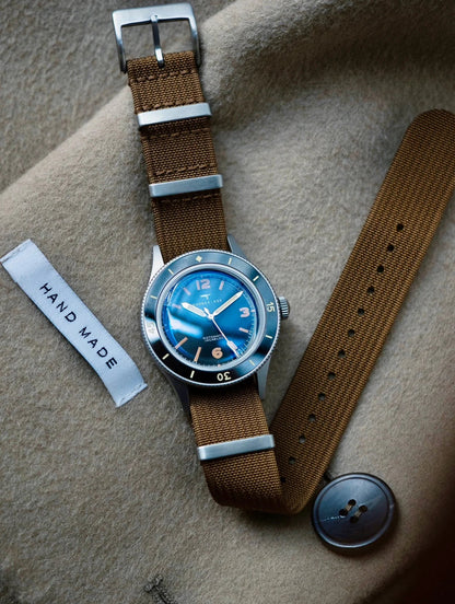 DAGGER-AXE 50 Fathoms Watch NH35 Movt  K9 Mineral Crystal TR900 C3 Luminous 20bar diver 40MM