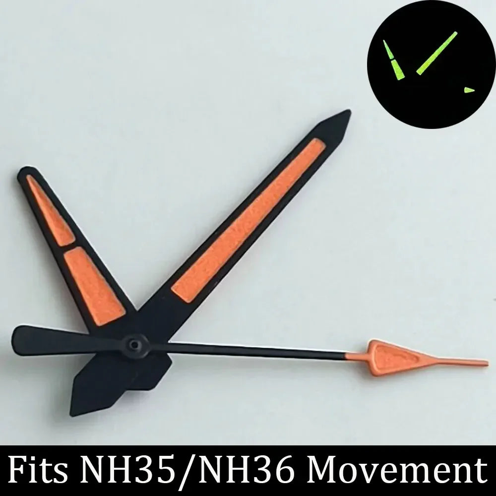 high-quality Watch accessories watch pointer NH series 35 NH36 hands green  luminous suitable for N H35/ NH36 movement