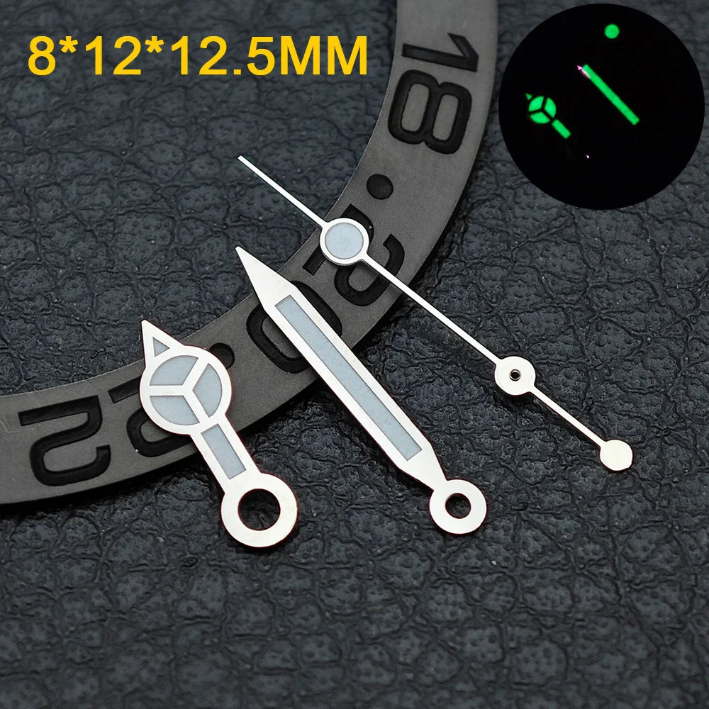 Watch hands NH36  Black/Rose Gold Watch Accessories Watch pointer N H35 NH36 Hands Blue Green/Green Glow fits for N H35