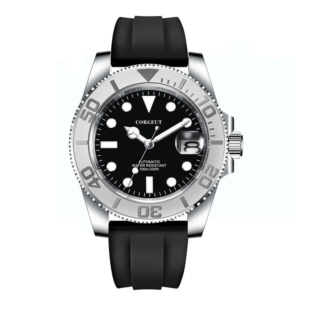 Custom Yacht Homage watch Seiko NH35 40mm Brushed Ceremic Bezel Sapphire Corgeut CG3002B