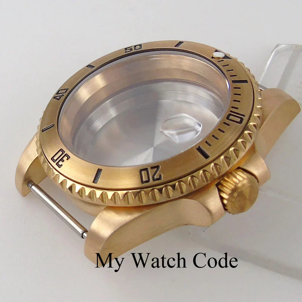 40mm CUSN8 Bronze Case 200M Waterproof Dive SUB Water Ghost Watch Case for NH34 NH35 NH36 NH38 NH39 NH70 NH72 ETA2824 PT5000 Bronze Insert