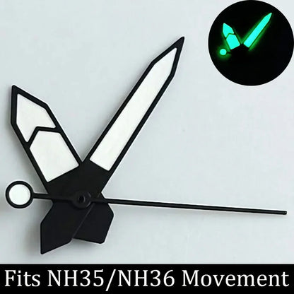 high-quality Watch accessories watch pointer NH series 35 NH36 hands green  luminous suitable for N H35/ NH36 movement