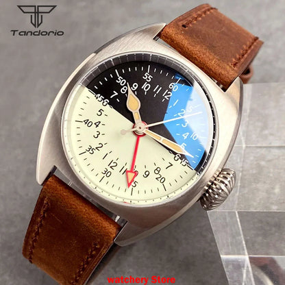 Tandorio Identity Crisis GMT Watch TD102G 36mm NH34  Domed AR Sapphire Half Luminous 20bar