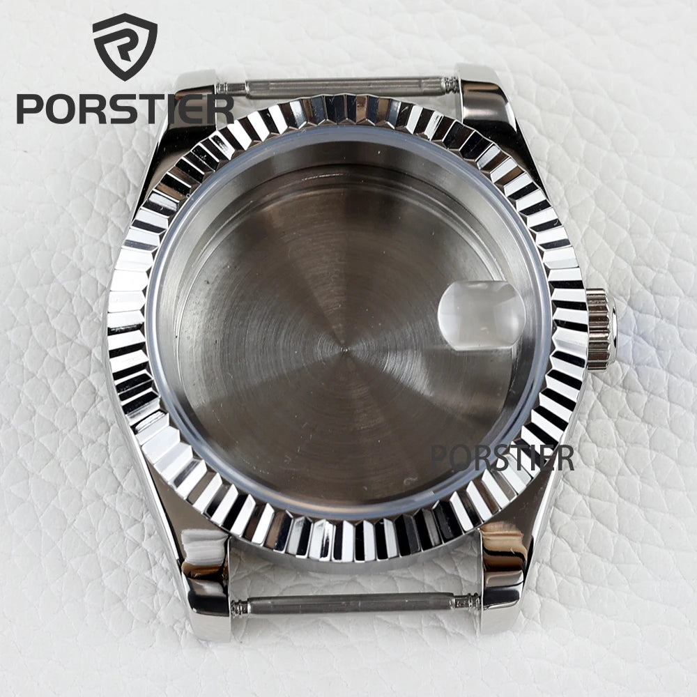 36/39mm NH35 Watch Case Stainless steel Sapphire Glass Transparent Back Cover for Seiko NH35 NH36 movement Datejust Oyster Strap