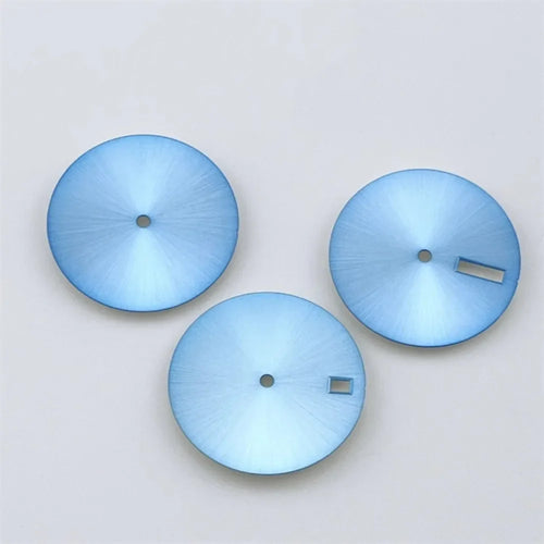 28.5mm NH35 Dial Sky Blue Surface DIY Watch Faces Mechanical Watch Modification Accessories for NH35/ NH36 Movement