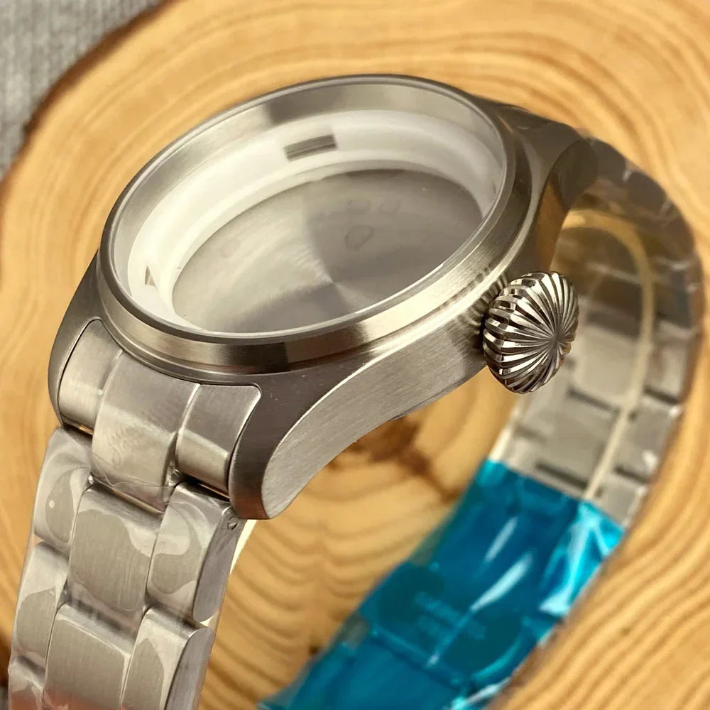 20ATM 39mm Stainless Steel Pilot Brushed Watch Case Sapphire Glass Fit NH35 NH36A ETA2824 PT5000 Automatic Movement