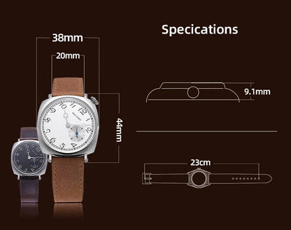 Baltany Quartz 1921 Watches Man S4072 Affordable Reminiscent Wristwatches Sapphire Crystal Sapphire Crystal Square Dress Watch