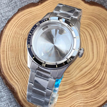 Serica Diver Case 20bar Diving Steel Watch Case for NH34 NH35 NH36 NH37 NH70 NH72  ETA2824 PT5000 Bow Sapphire Glass 120click Bezel Ceramic Insert