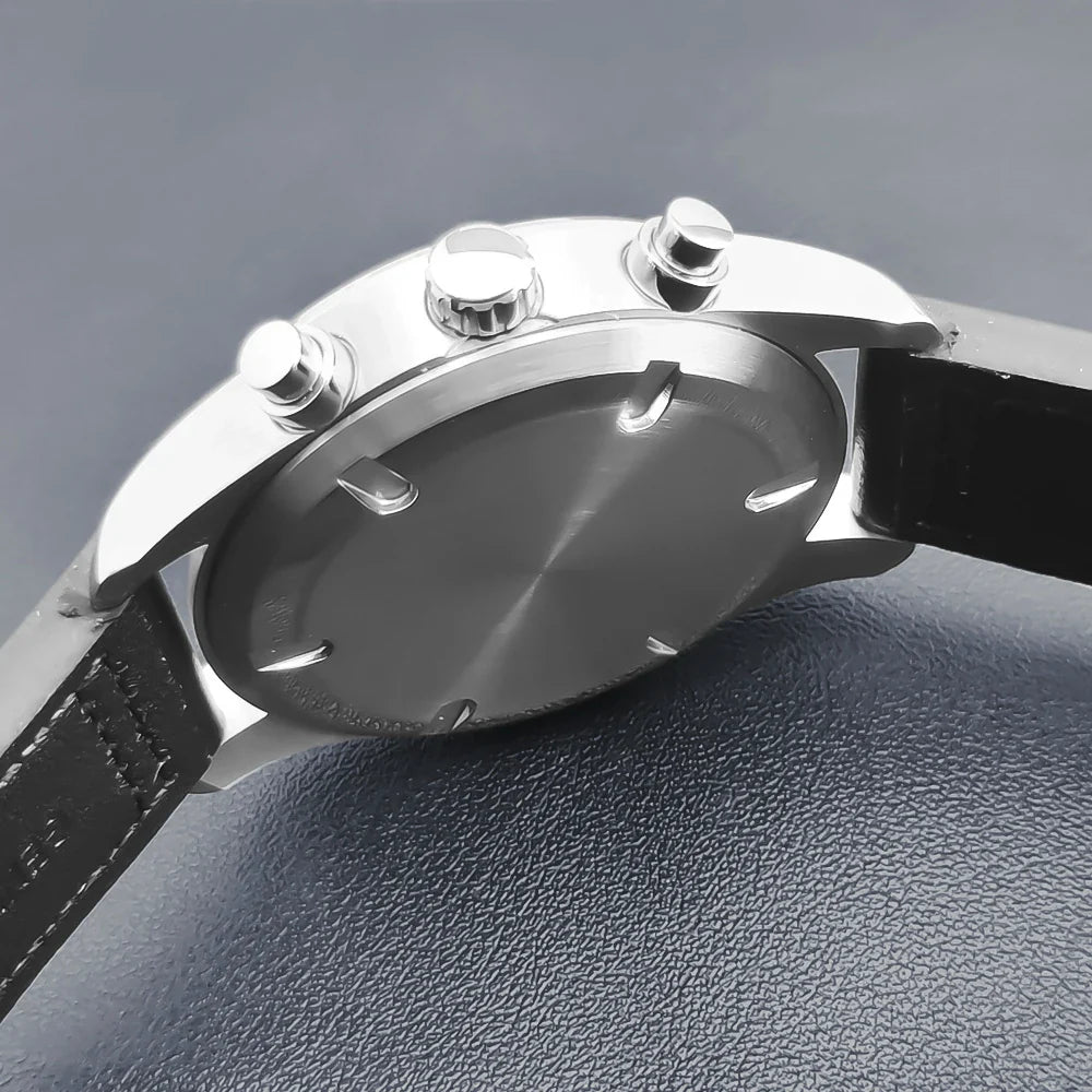 Corgeut 9003 Chronograph Watch 41mm Date Month MIYOTA OS00 Quartz Sapphire 3ATM