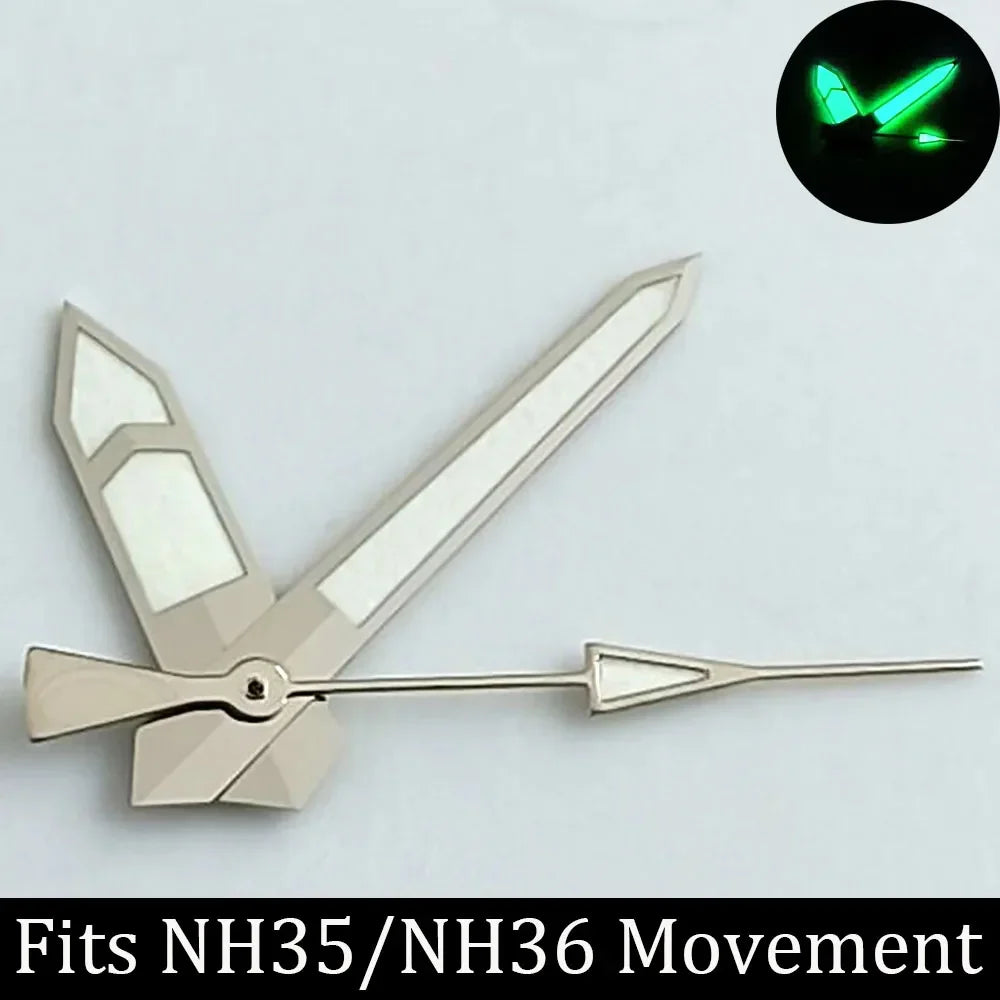 high-quality Watch accessories watch pointer NH series 35 NH36 hands green  luminous suitable for N H35/ NH36 movement