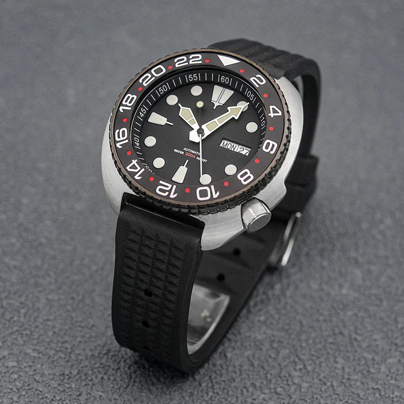 Golden Sterile Turtle SKX6105  Abalone NH36A Sapphire 20Bar Ceramic Bezel 44mm
