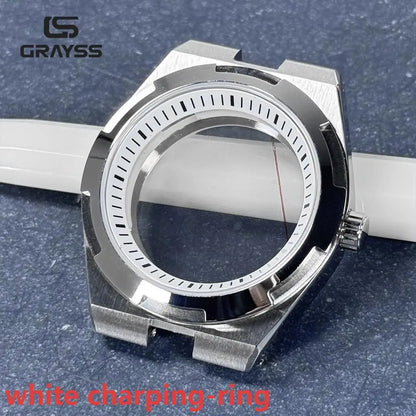 Fit Overseas Serieswatch case 41mm NH34 NH35 NH36 NH70 NH72 Movement elegant Men's Watch Part Mod for 28.5mm dial